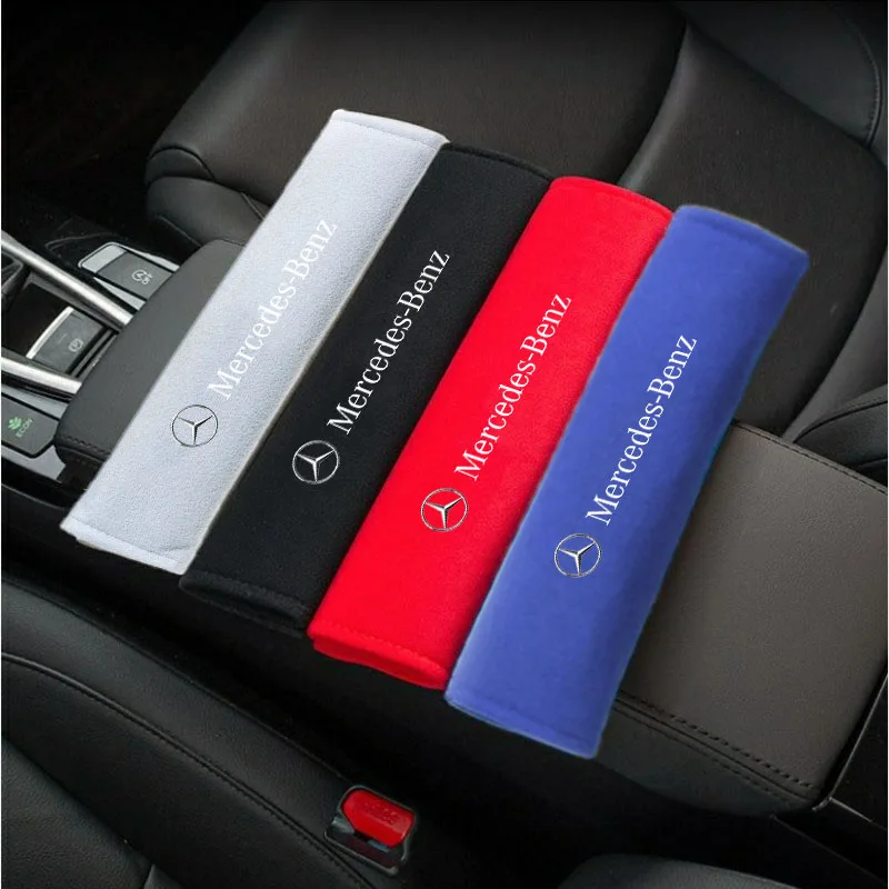 

Car Seat Belt Pads Seat Shoulder Strap Pad Cushion Cover for Mercedes Benz C43 GLC CLE W177 W205 W213 W222 Decorative Accessorie