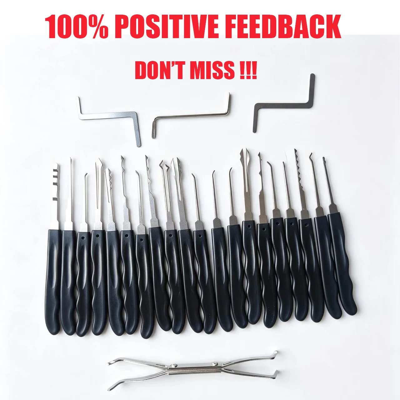 100% POSITIVE FEEDBACK 24PCS Single Lock Pick Maintenance Tool & Extractor Set for Car Locks Ideal for Professionals Locksmiths
