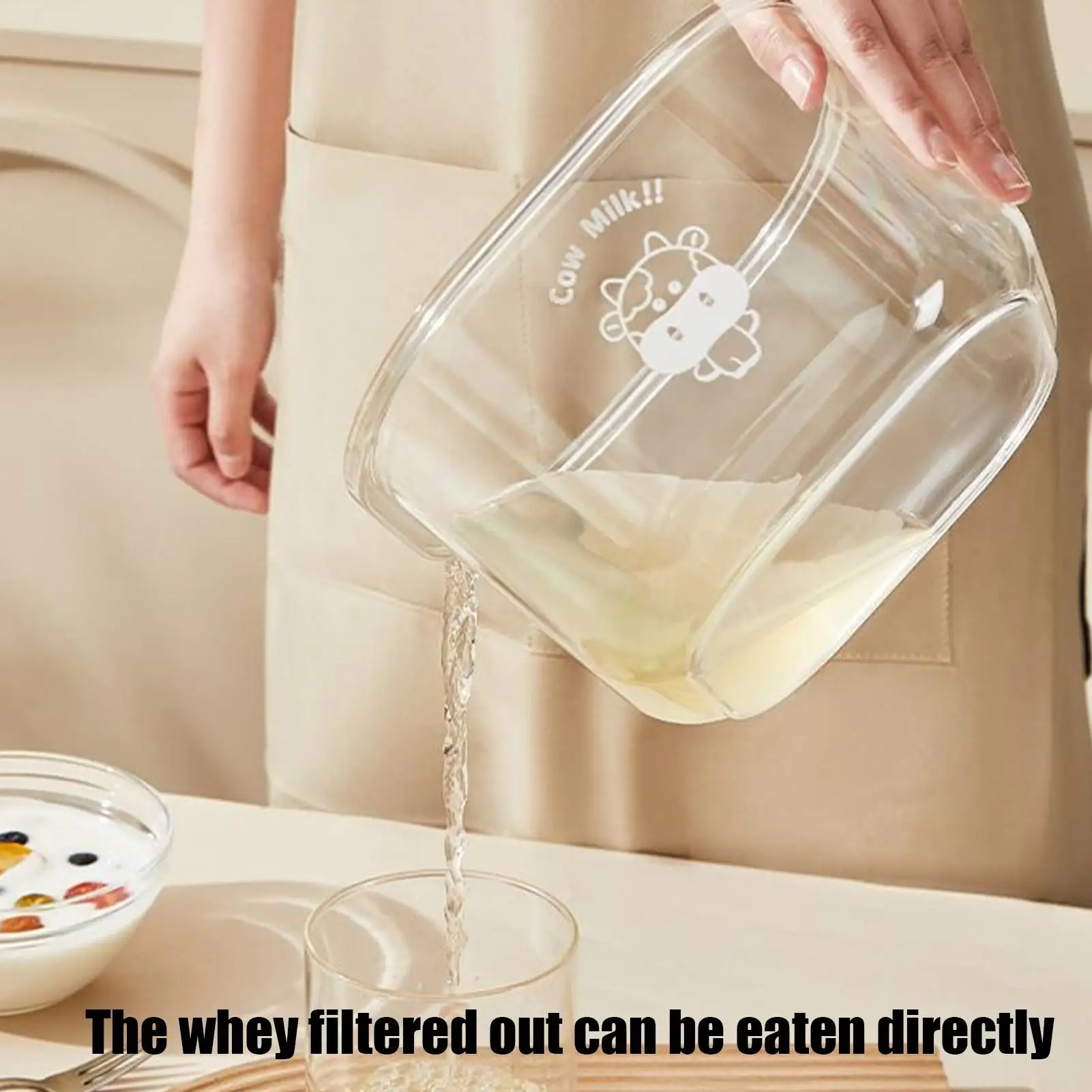 

Сухая йогуртница с крышкой, многоразовая фильтрация под давлением, мелкая сетка, кухонный толстый сливочный фильтр для йогурта, сито для соевого молока