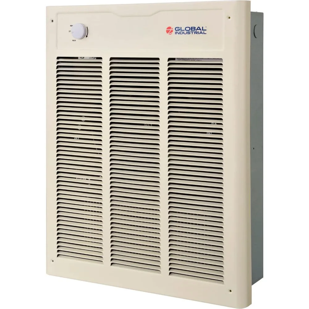 

Fan Forced Wall Heater with Built-In Thermostat, Enclosed Motor, 4000/3000W, 240/208V, 15-3/4W x 19-1/4H, Home