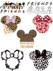 Minnie Mouse bow Patch per vestiti termoadesivi fai da te per ragazze stampa strisce appliques