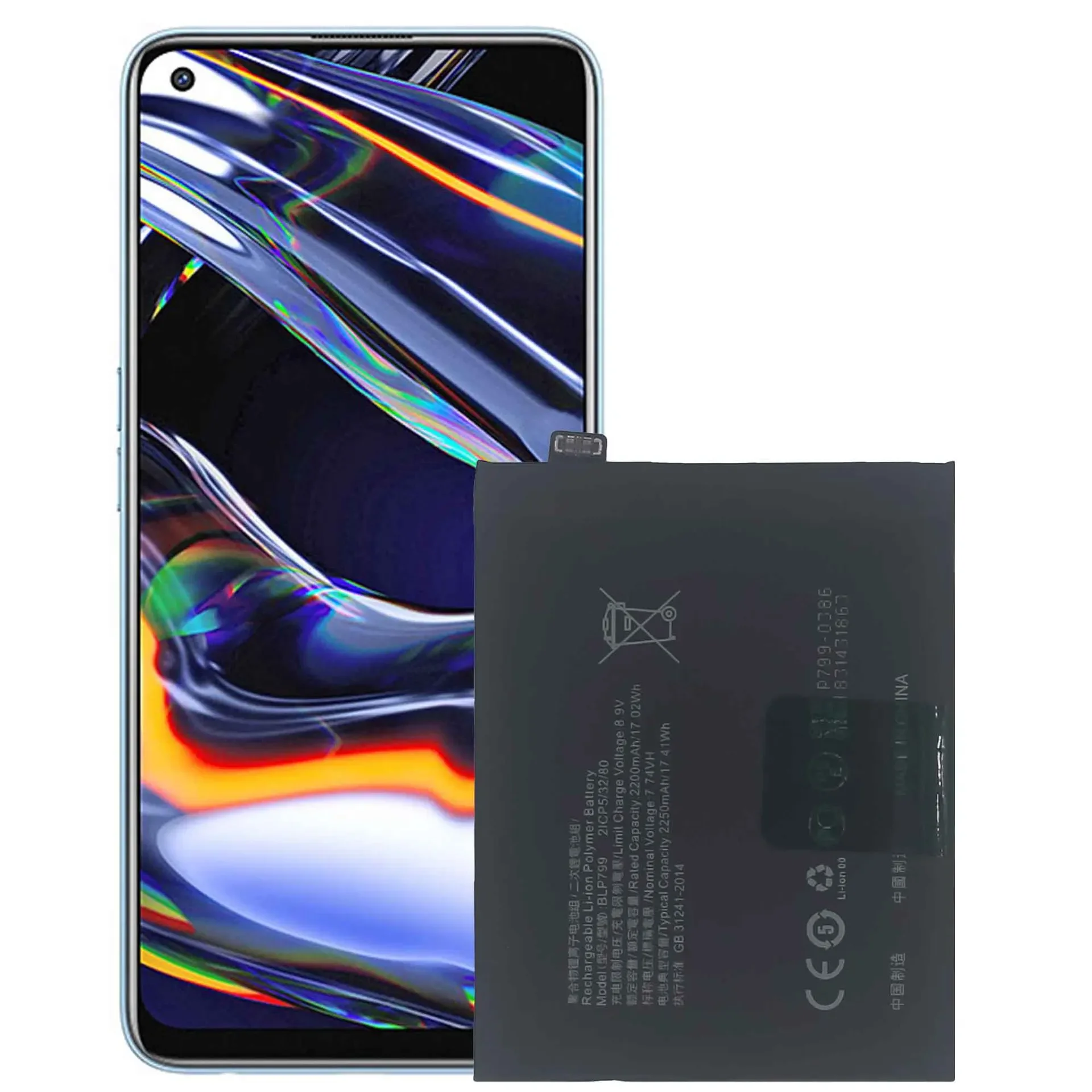 High Quality Replacement Battery For OPPO Realme 7 Pro 7 Pro BLP799 High-capacity 4500mAh New Built-in Battery