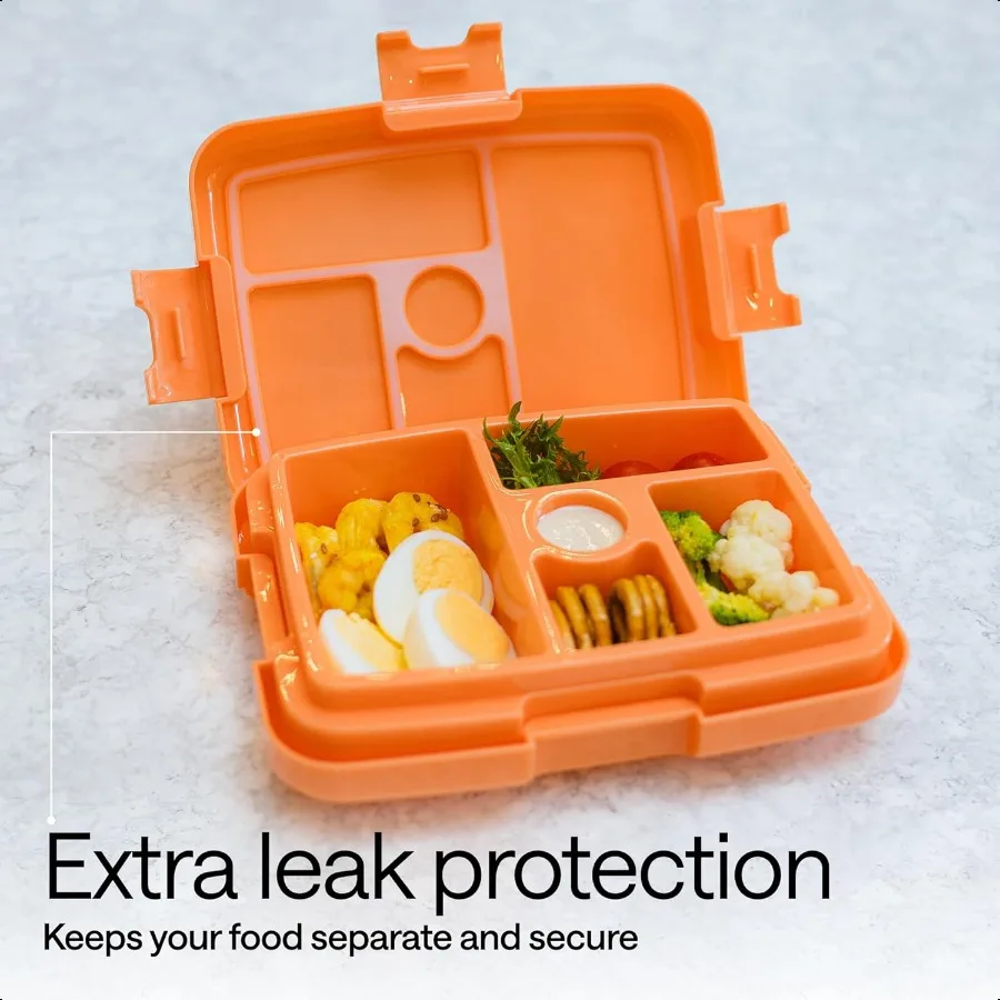 Pojemnik na lunch bento z termoizolacją na ciepłe i zimne przekąski, mikrofalowalny, z przegródkami, idealny do szkoły.