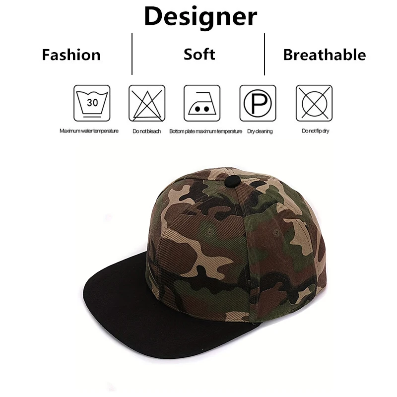 Unisex Light Plate Camouflage Hip-hop Hats Spring Autumn Outdoor Adjustable Casual Baseball Caps Sunscreen Hat