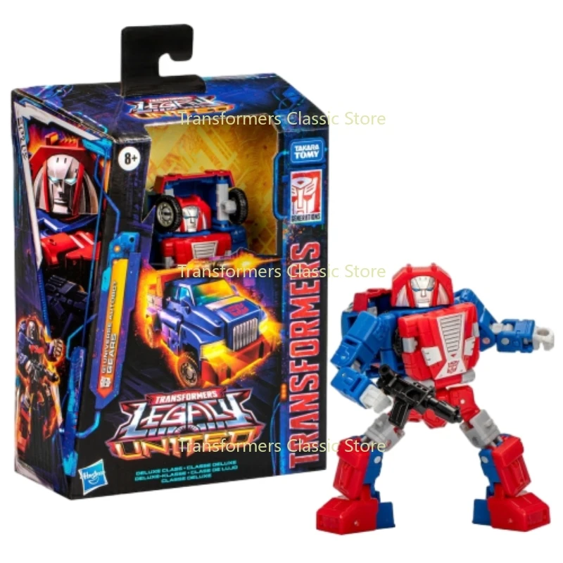 Transformers clásicos de juguete, coleccionables figuras de acción, Legacy United Deluxe, clase G1, universo Autobot, engranajes Cybertron, en Stock