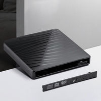 2in1 Drives Enclosure USB 3.0 Type-C DVD Slim External Optical Drives Case DVD/CD-ROM RW Player External DVD Case for Laptops