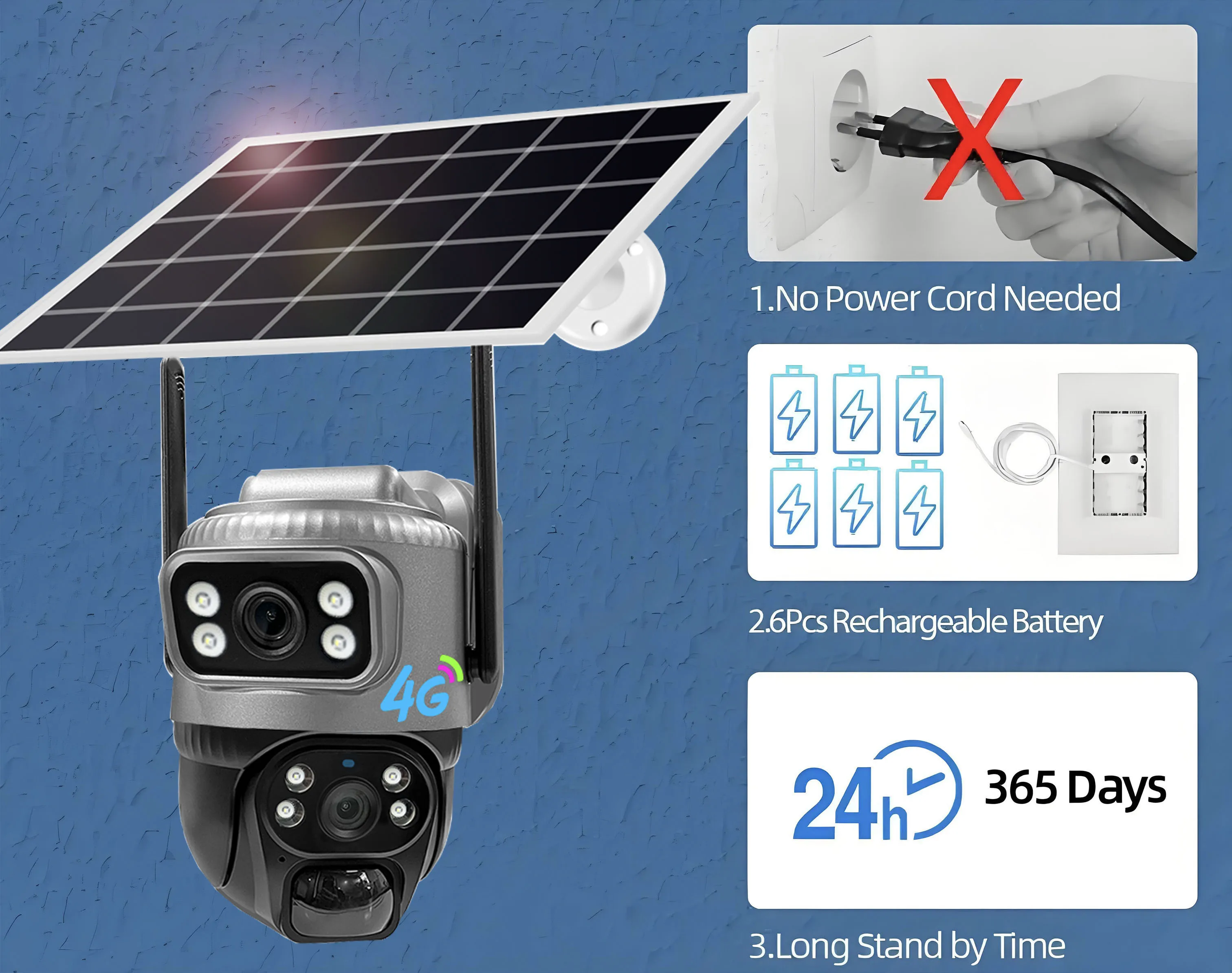 4K 8MP Camera Solar 4G Surveillance Night Vision Waterproof Battery CCTV Monitor Outdoor wireless Security Video IP Camaras V380