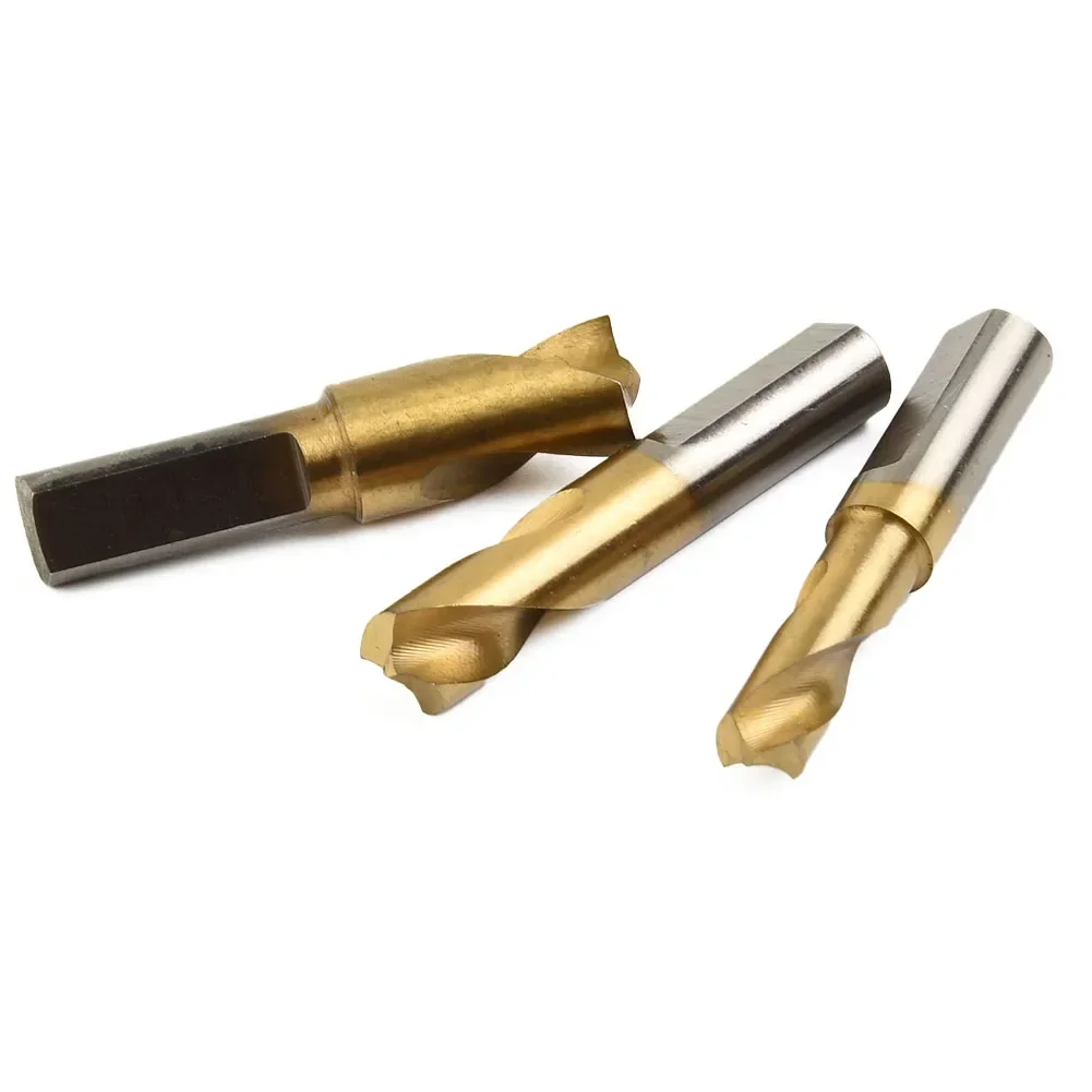 3pc 6.5/8/10mm HSS CO Spot Weld Cutter Drill Bit-Titanium Plating Sawtooth Point Countersink Bit Remove Sheet Metal Solder-Joint