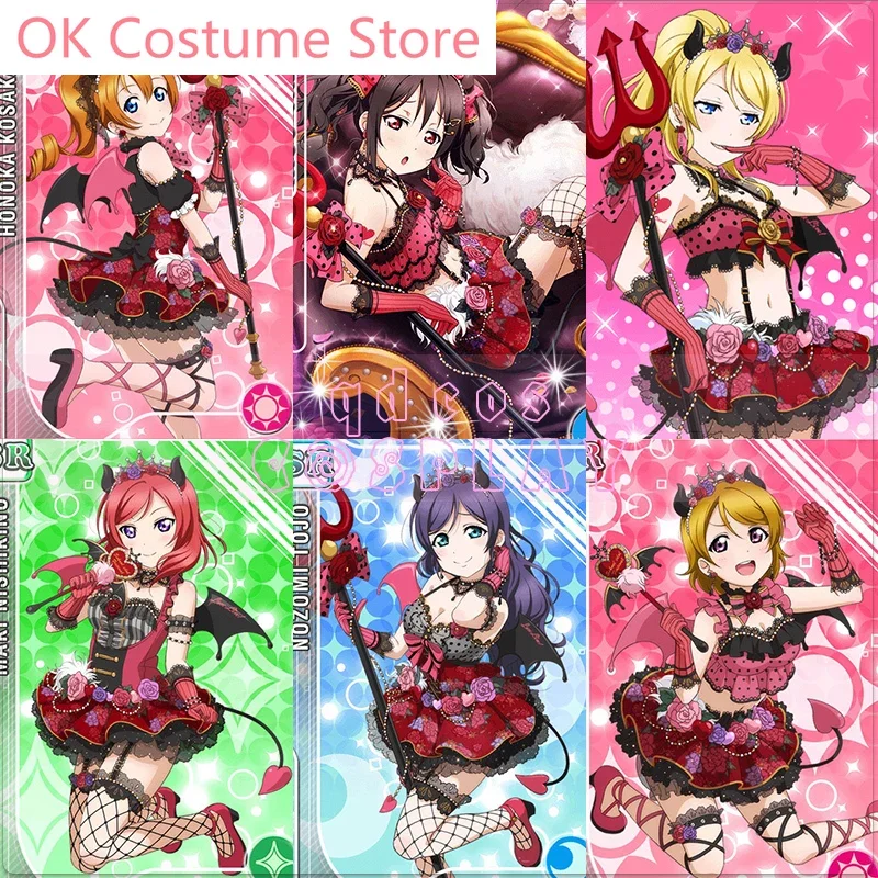 OK-Costume Anime Lovelive Honoka Hanayo Maki Umi All Members Little Devil Sexy Lovely Uniform Cosplay Costume Party Outfits