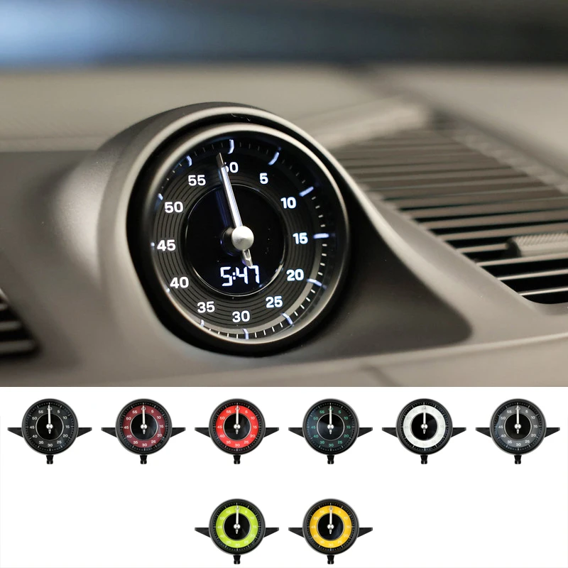 For Porsche Cayenne 9YA 2024 2025 2026 Dashboard Interior Upgrade Accessory Sport Chrono Electronic Stopwatch Clock Timer Meter