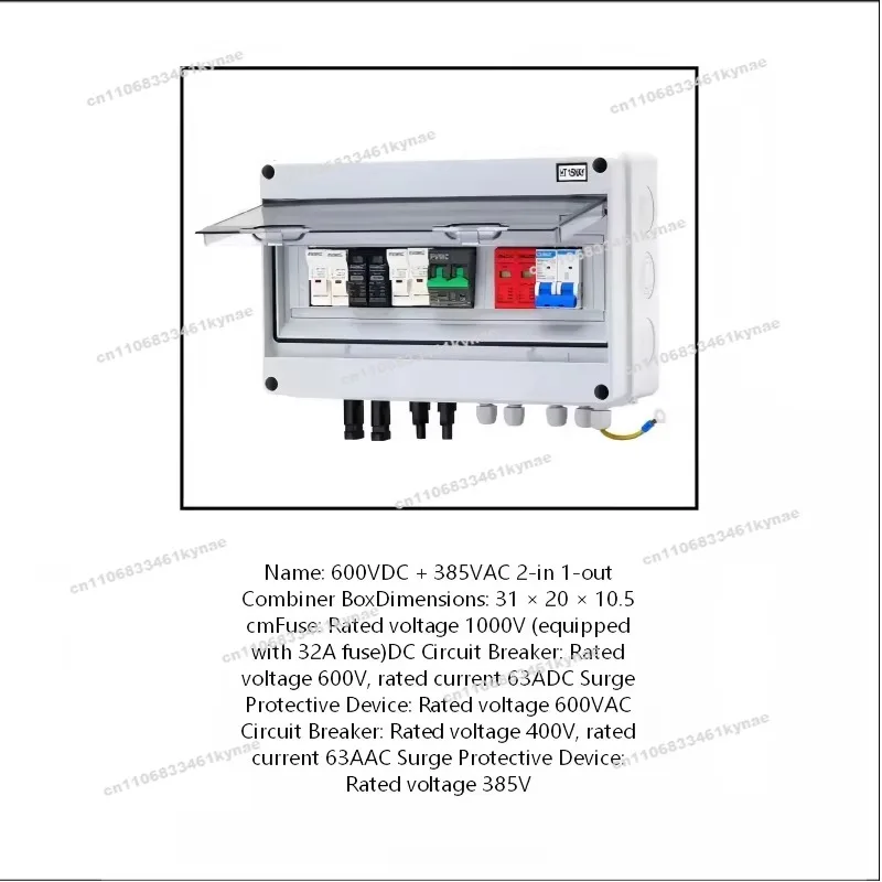 For Solar Photovoltaic DC Combiner Circuit Surge Protection Fuse AC + DC Circuit Breaker Protection Device Waterproof