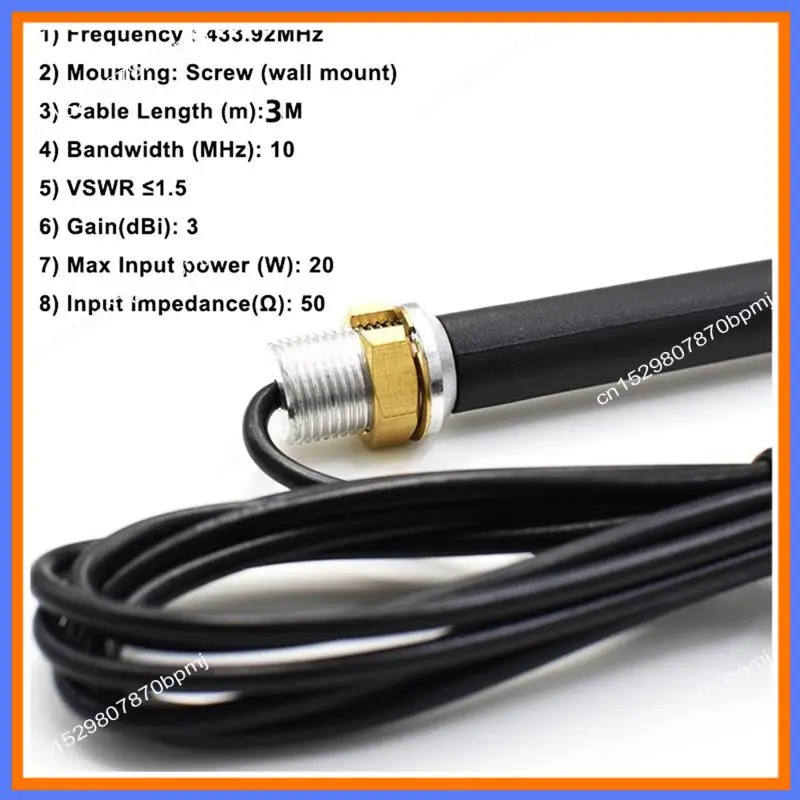 BAAE Universal 433Mhz Cable Antenna For Gate Garage Radio Signal Booster Repeater Outdoor Waterproof Gate Control Antenn