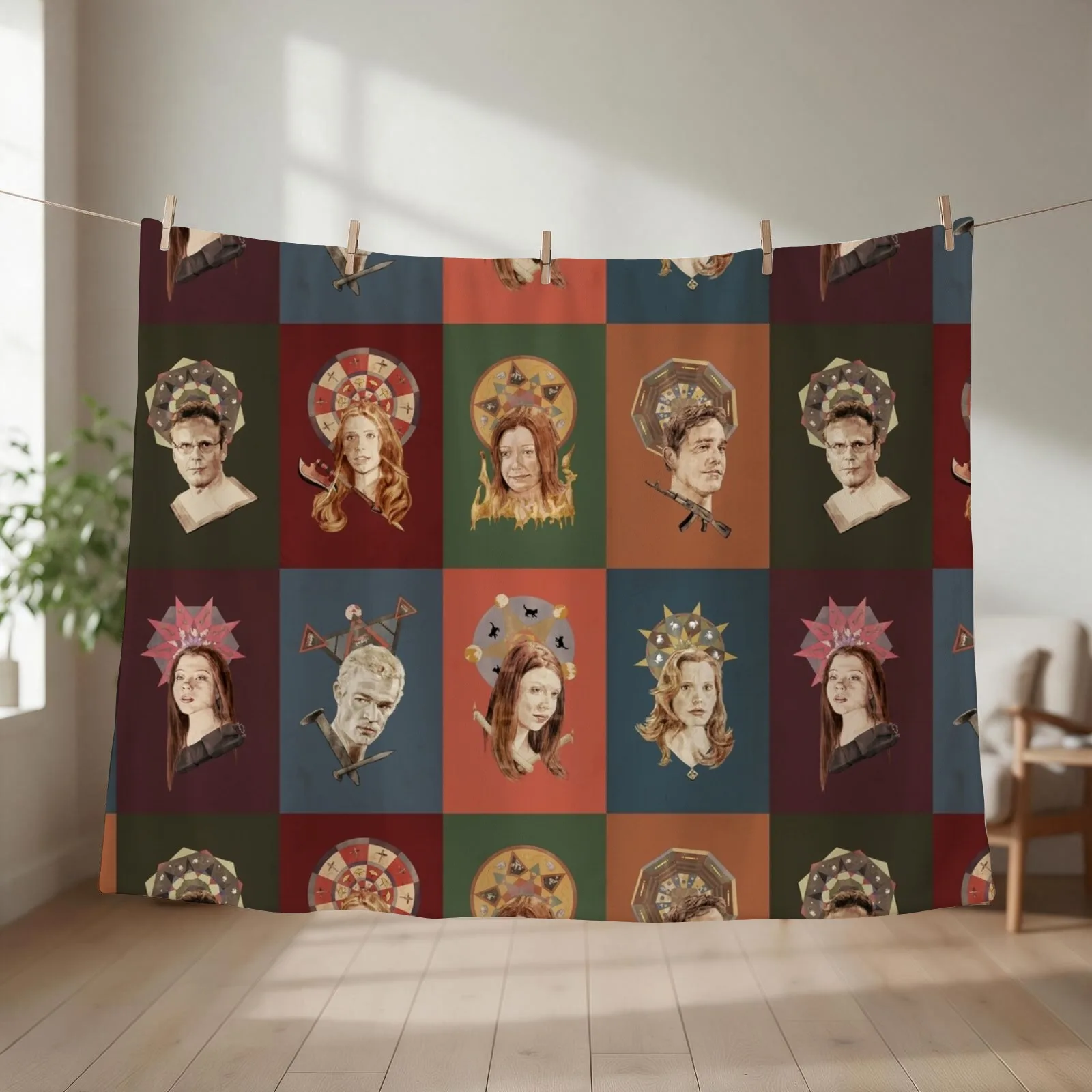 The Saints of Sunnydale Throw Blanket Soft Beds Sleeping Bag Bed Fashionable Thermals For Travel Blankets
