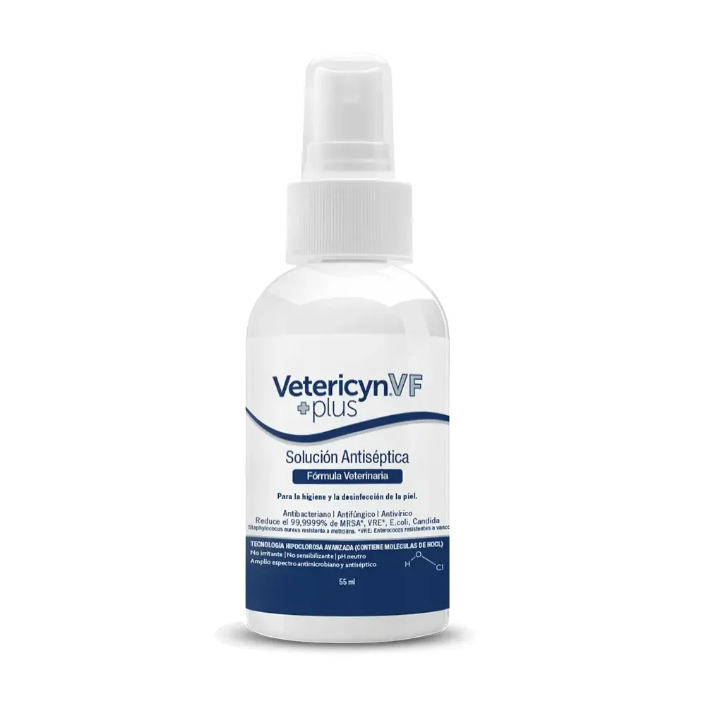 Vetericyn VF plus líquido 120 ml Solución antiséptica para limpiar y tratar heridas, quemaduras e infecciones en animales de todas las especies Urano