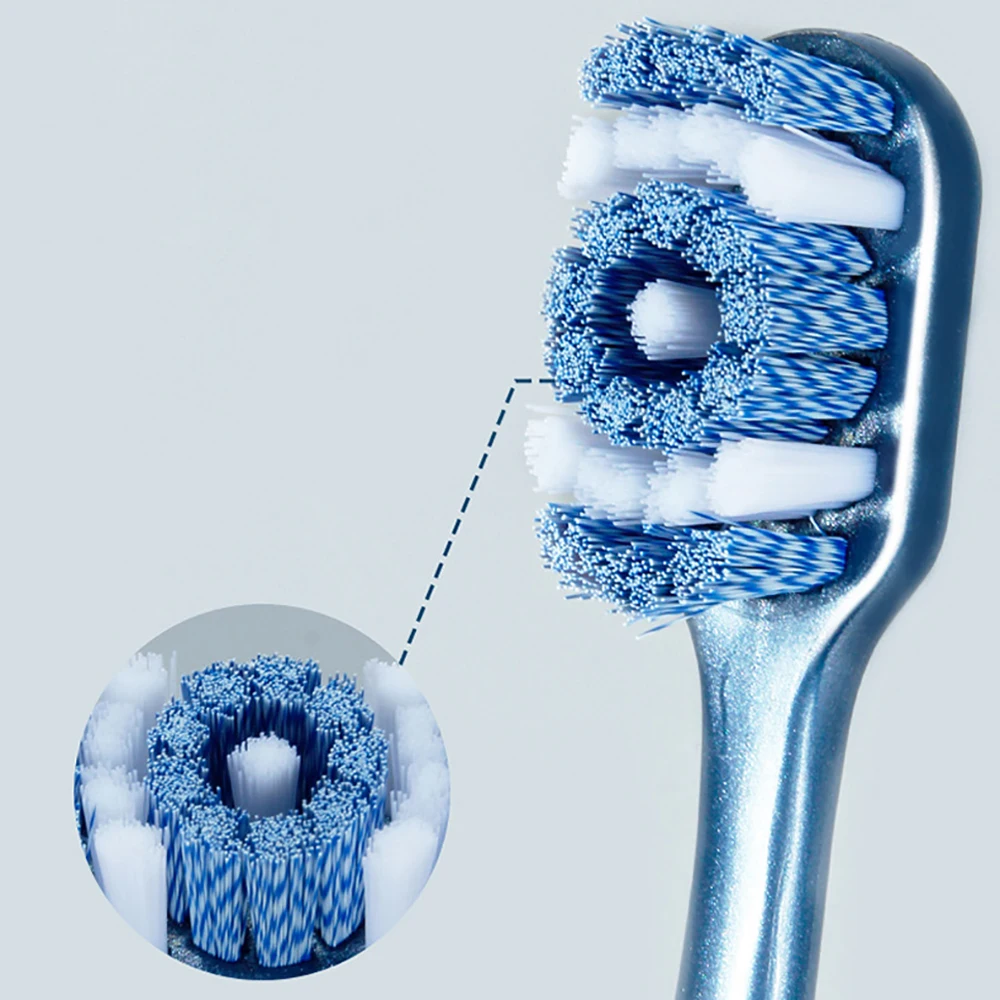 Spiral Bristle Toothbrush Soft Medium Hard Bristles Manual Oral Care for Thorough Cleaning, Gum Health and Fresh Breath