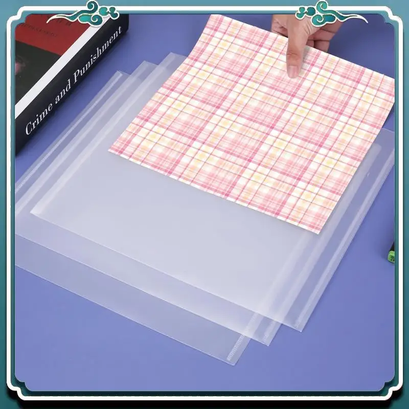 30.48X30.48Cm Paper Storage, 50Pcs Clear Scrapbook Paper Storage Organizer Box For Paper Drawing,