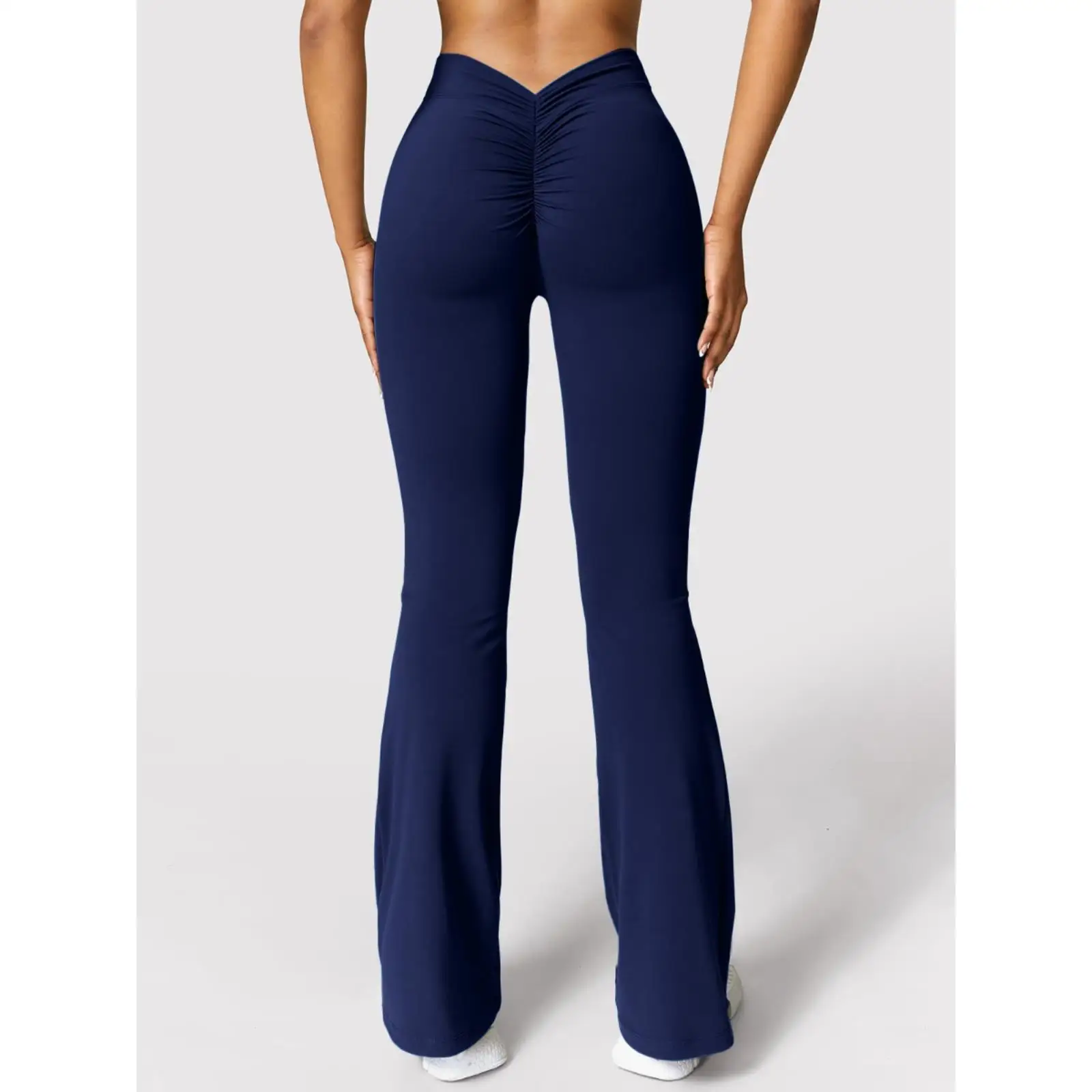 Pantaloni da yoga da donna Colore attillato Altezza Vita Pa Hip Pantaloni casual a vita bassa a metà polpaccio per donne di mezza età