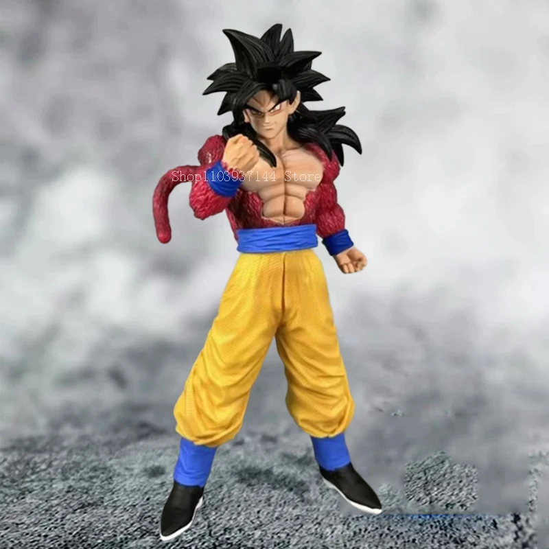 

30cm Dragon Ball Goku Figurine SSJ4 Statue Gk Violent Bear Son Goku Action Figure Super Saiyan Model PVC Collectible Anime Toys