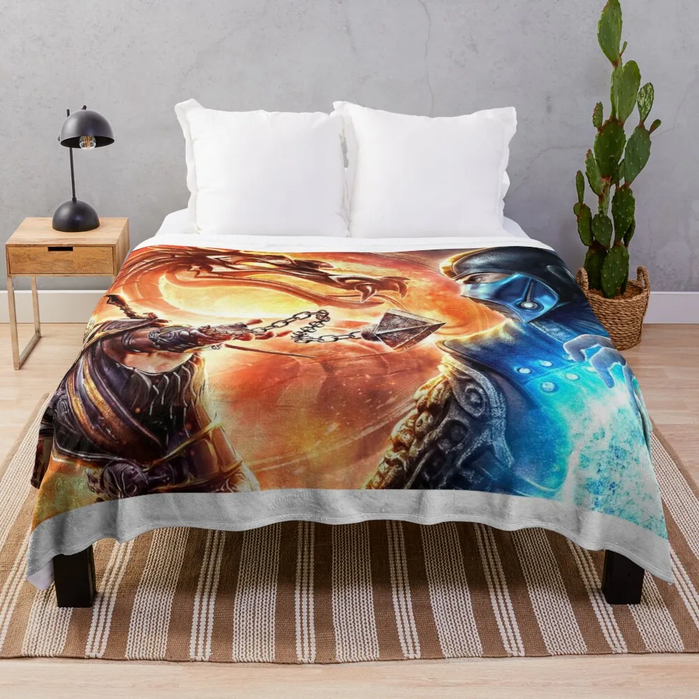 

Mortal Kombat Throw Blanket Thin Kid'S Decorative Sofas Furry Blankets