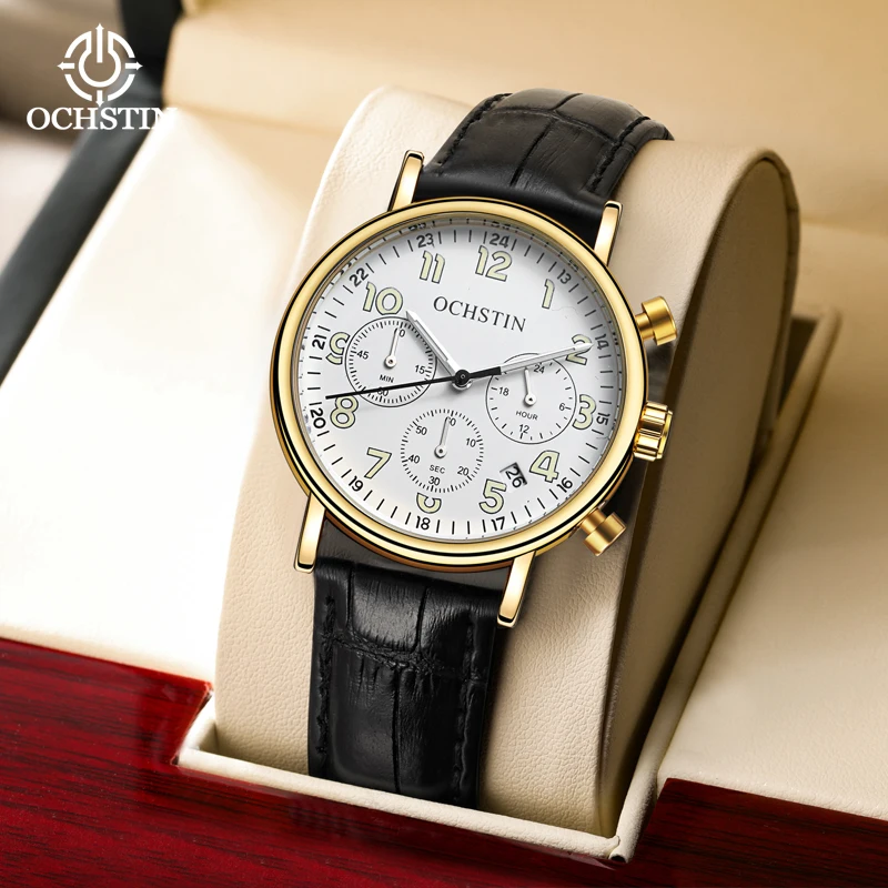 OCHSTIN New 2026 Navigator Series Sports Street Style Minimalist Multi functional Quartz Movement Men's Quartz Watch