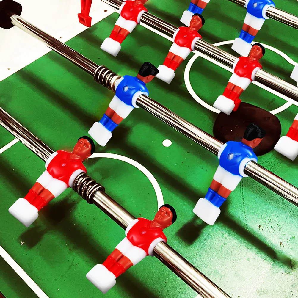 

12 Pcs Table Football Figures Plastic Soccer Player Colors Blue Yellow Red Purple Game Accessories Foosball