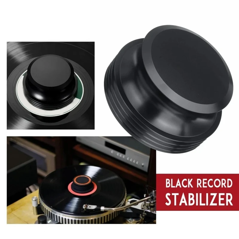 Record Turntables Weight Stabilizer Black Clamp Aluminum Metal Anti-Vibration Improves Sound Quality Player Accessories