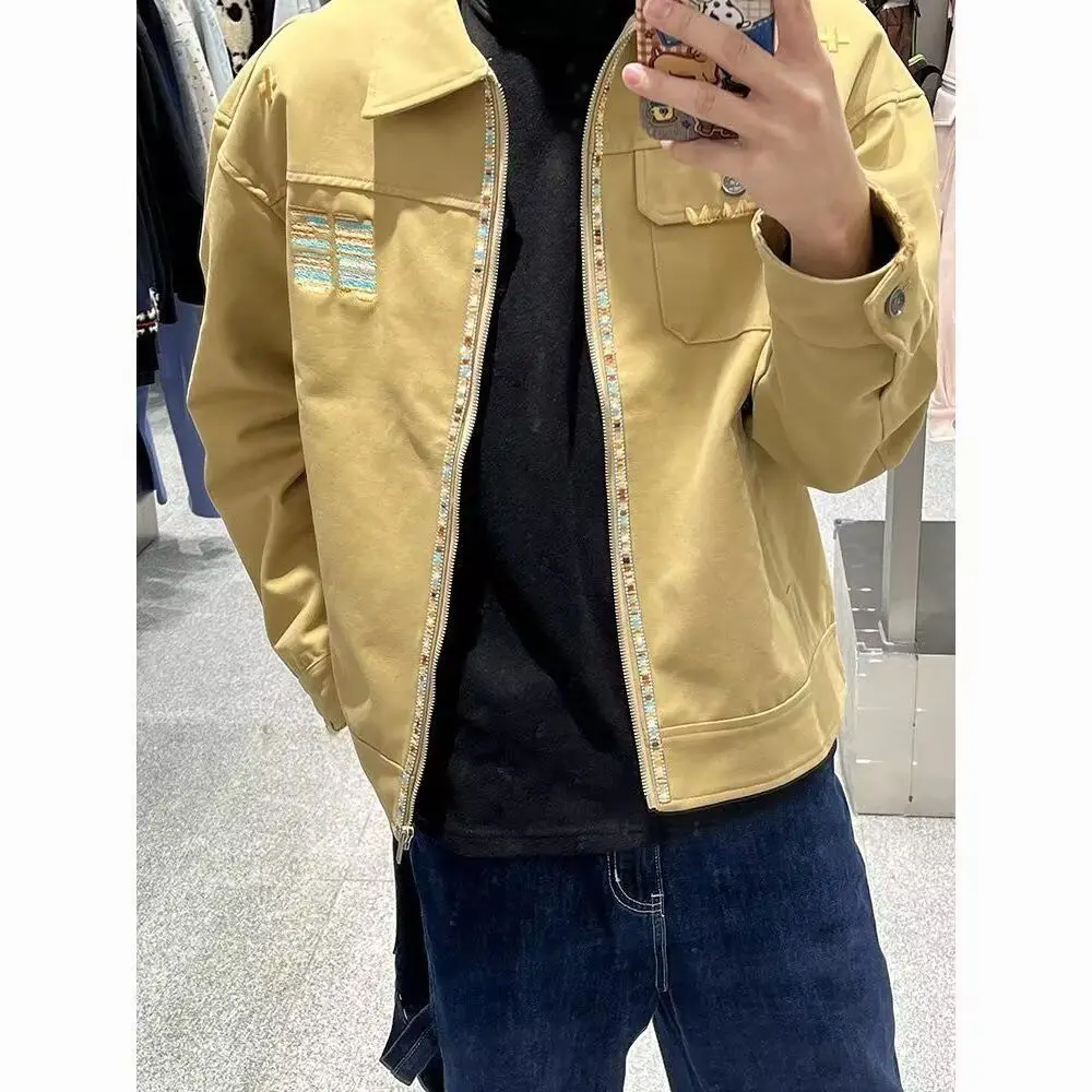 

Spring Autumn Loose Fit Men's Jaet Sli Streetwear Hong Kong Sle Casual Coat Korean Harajuku Trendy Outerwear