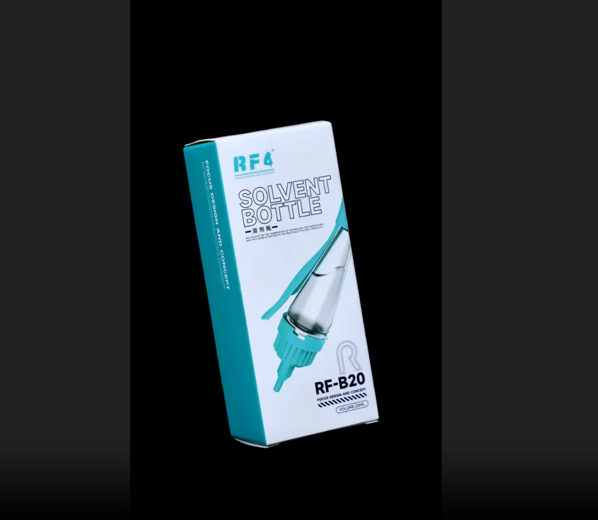 RF4 RF-B20 Universal Alcohol Dispenser Bottle Push-Type Solvent Bottle Rotating Nozzle Anti-Splash for Motherboard Cleaning