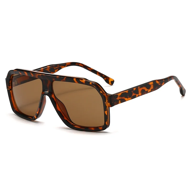 

New Retro Leopard Print Gradient Oval Women Sunglasses 2025 Luxury Brand Personality Frame Design Men Trendy Sun Glasses UV400