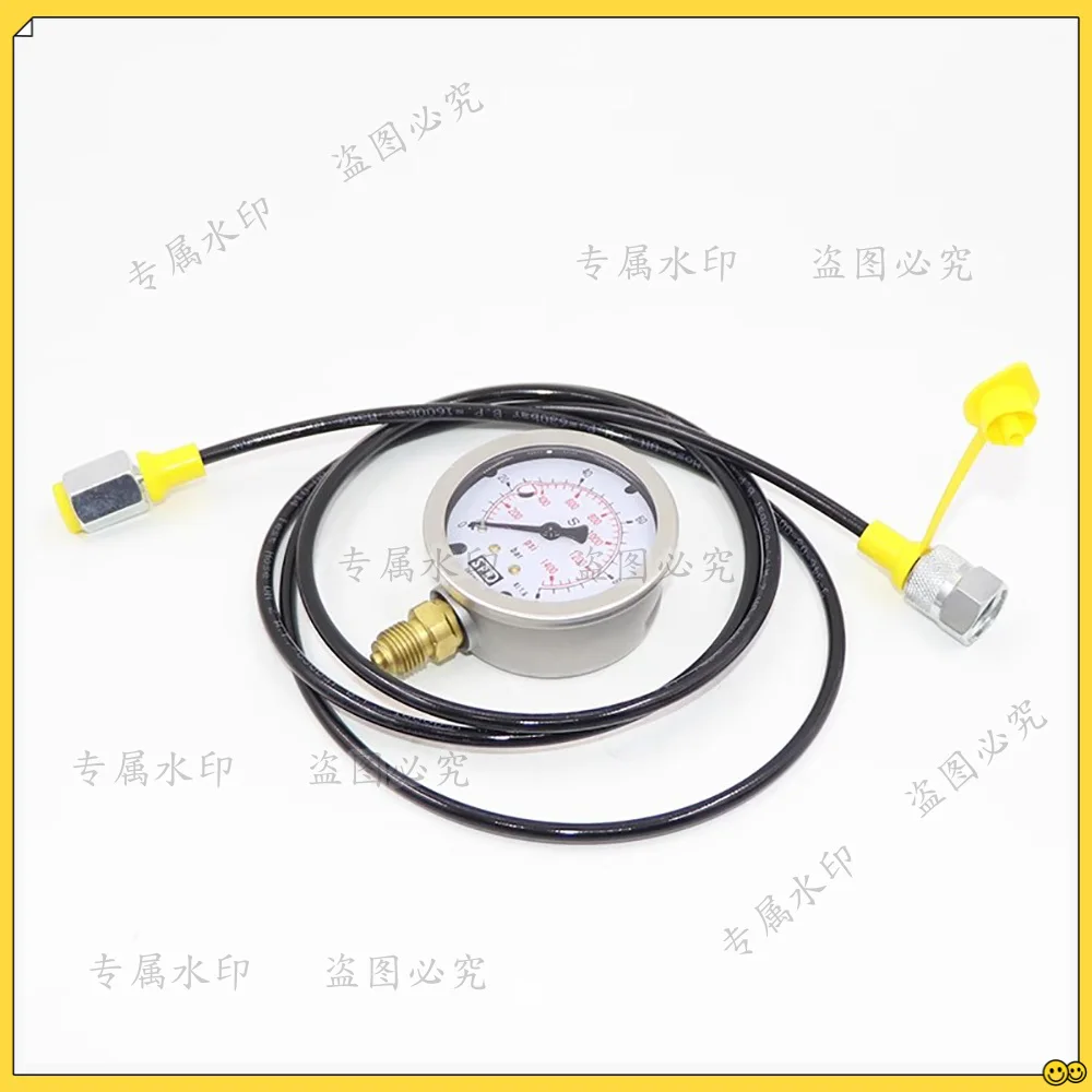

Excavator Hydraulic Pressure Test Gauge 0-600bar with 1.5M Hose | Heavy Machinery Pump Pressure Meter | Radial Dual Scale