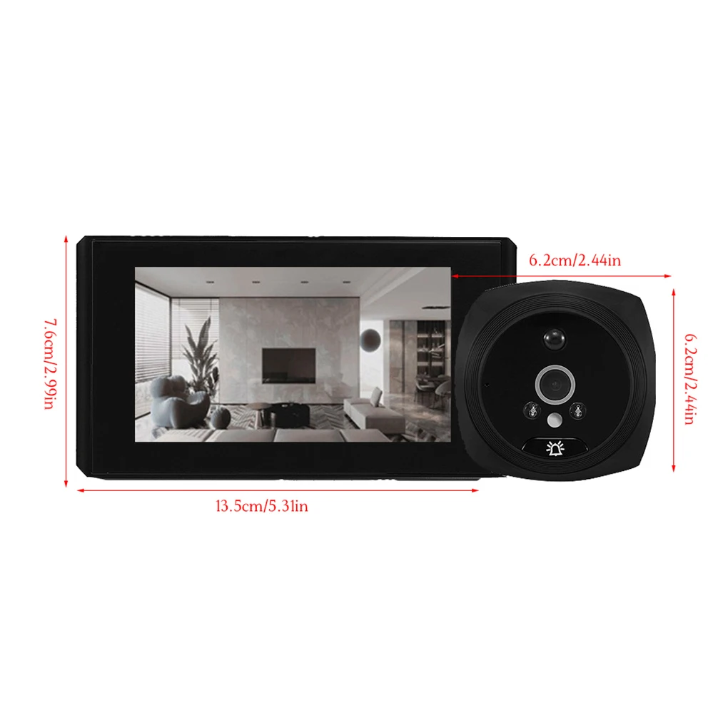 Video Door Viewer Smart Wireless Visual Door Screen Home Security Anti-theft Electronic Eye Camera