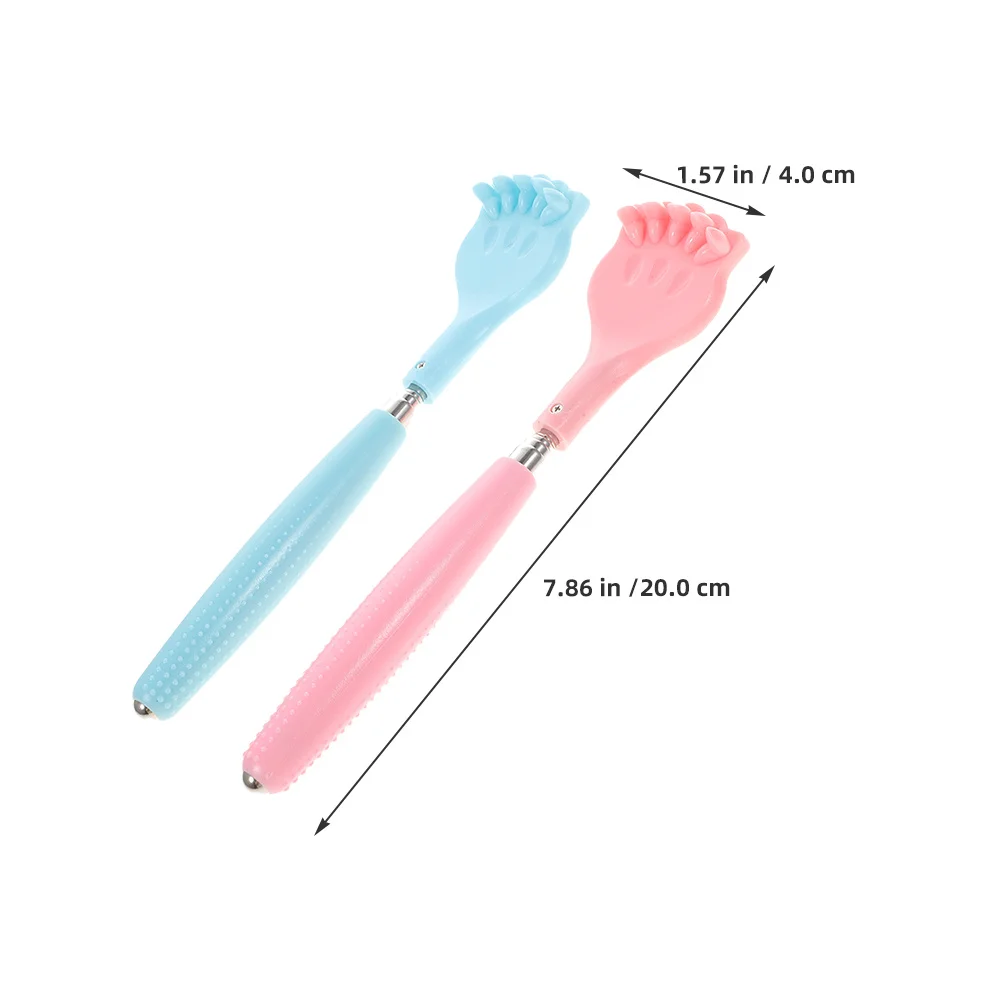 4 pçs telescópica volta scratcher design extensível massagem vara portátil manual corpo martelo auto arranhando ferramenta para
