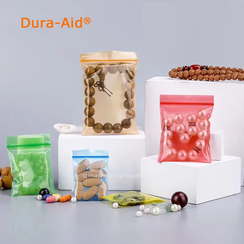 Bolsita de plástico transparente con cierre de cremallera, bolsa de almacenamiento de alimentos en polvo, hierbas, bolsitas planas pequeñas de PE, 1000 piezas