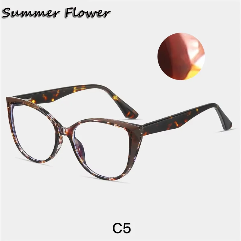 

Fashion Cat Eye Glasses Optical Light Teens Frames Women Prescription Lenses Spring Hinge Temple Spectacles Flexible