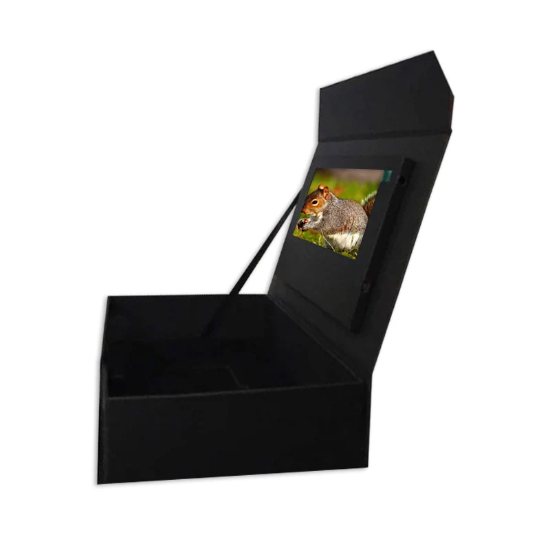 Kotak hadiah video kertas 4.3 inci kualitas tinggi 28*18*5.6CM memori 128MB untuk kemasan