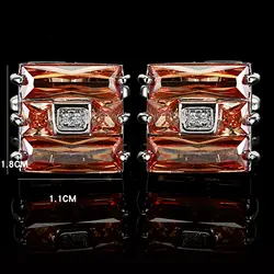 French Crystal Zircon Cufflinks Business Gifts for Men Fashion Formal Wear Shirt Rhinestone Cuff Links Men's Wedding Accessories