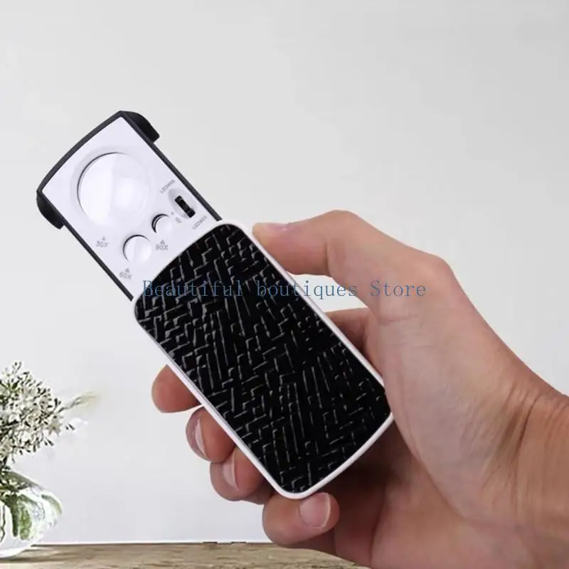 

U4LF Set of 2 Professional Jewelers Loupe Pocket Size Glasses with High Lenses Diamond Inspecting Tool