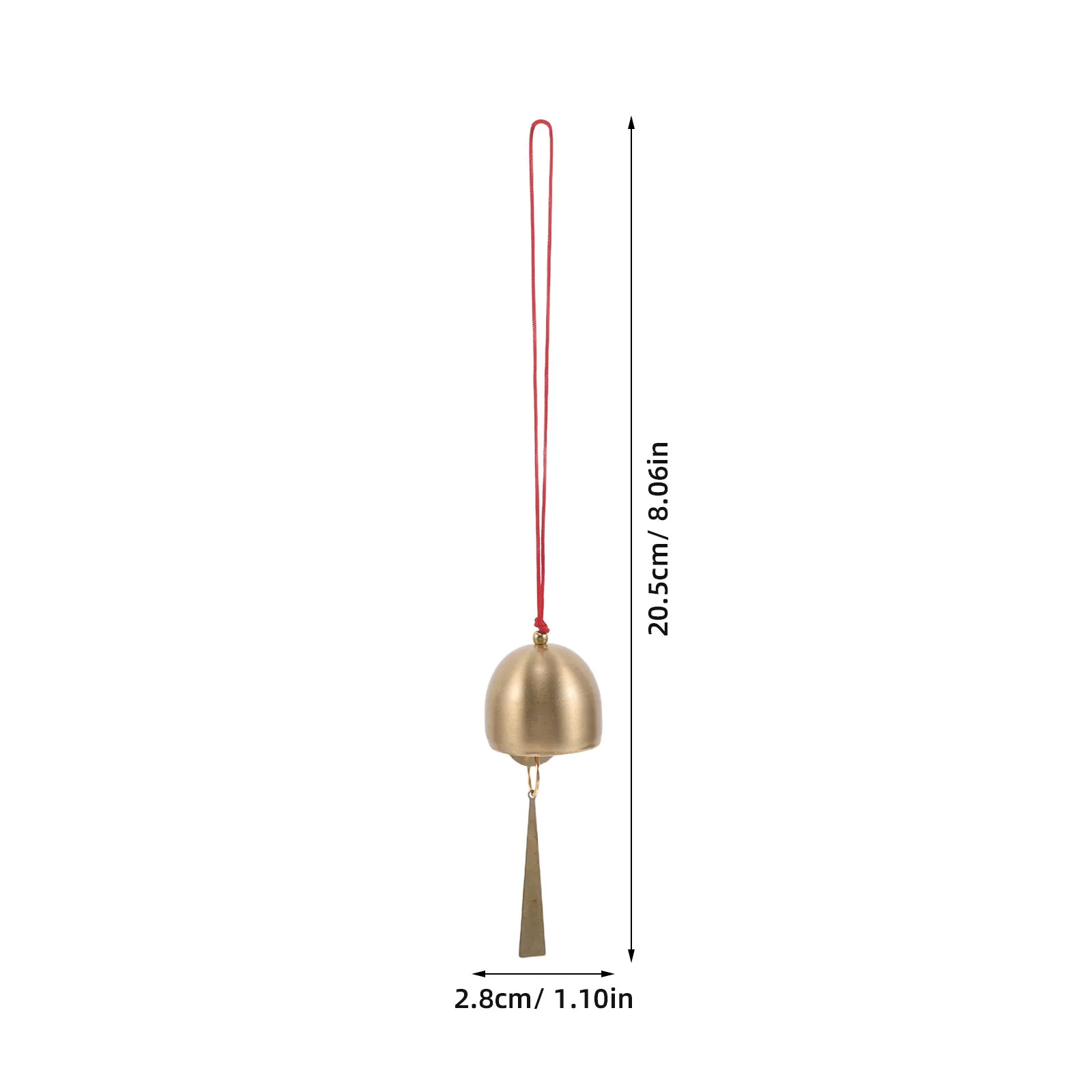 Copper Bell Wind Chime Vintage Hanging Bell Pendant Doorbell Chime for Outdoor Indoor Decor Feng Shui Christmas Ornaments