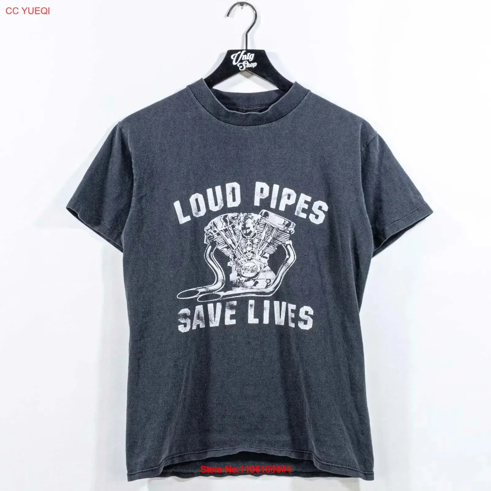 تي شيرت بصوت عالٍ لراكبي الدراجات النارية من Save Lives تي شيرت Coyote Pass متوسط VTG 90s الجرونج عتيق مغسول قليلاً للجنسين أوم ناعم #1