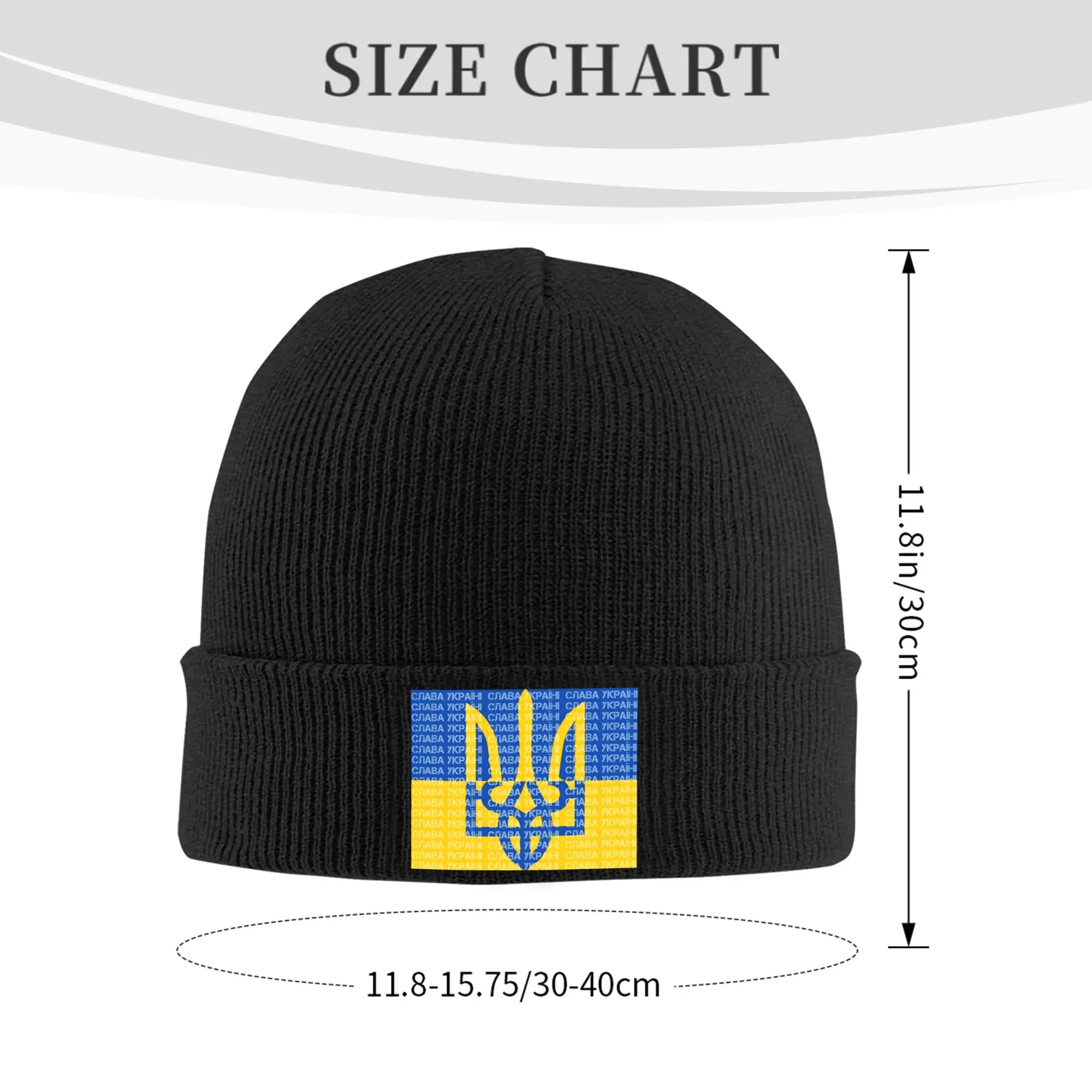Ukraine Flag Beanie Hats  Knitted Hat Men Women Retro Warm Caps Autumn Winter Outdoor Sport Graphic Bonnet Hats