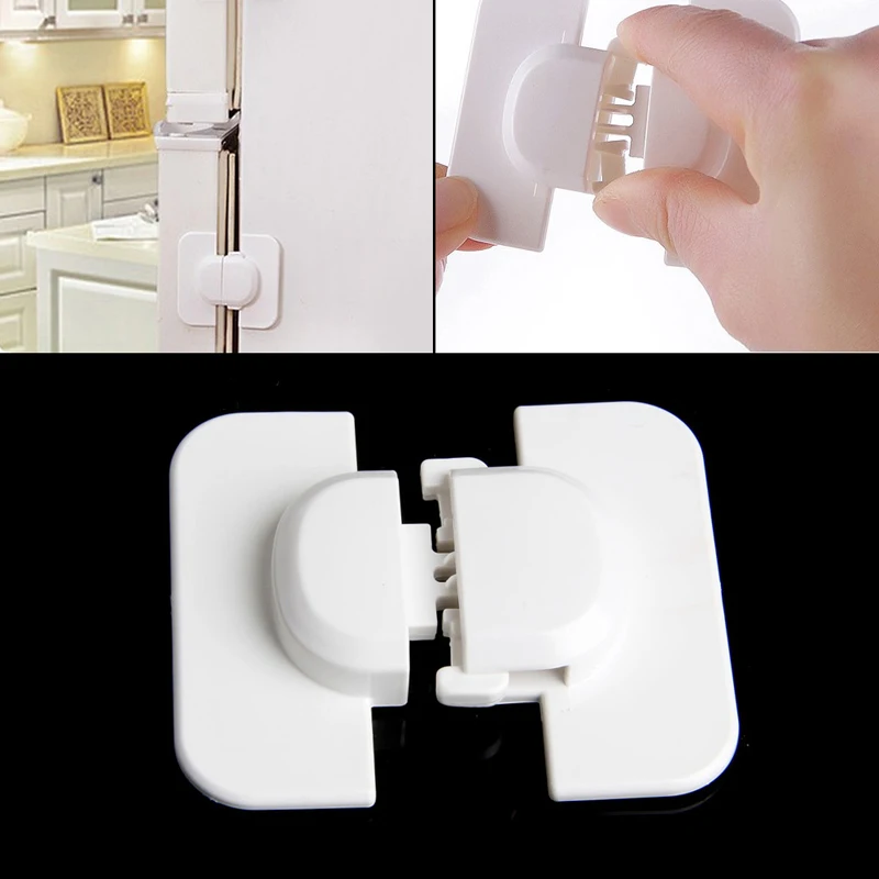 Home Refrigerator Fridge Freezer Door Lock for Latch Catch Toddler Kids Child Cabinet Locks Baby Safety Child Lock