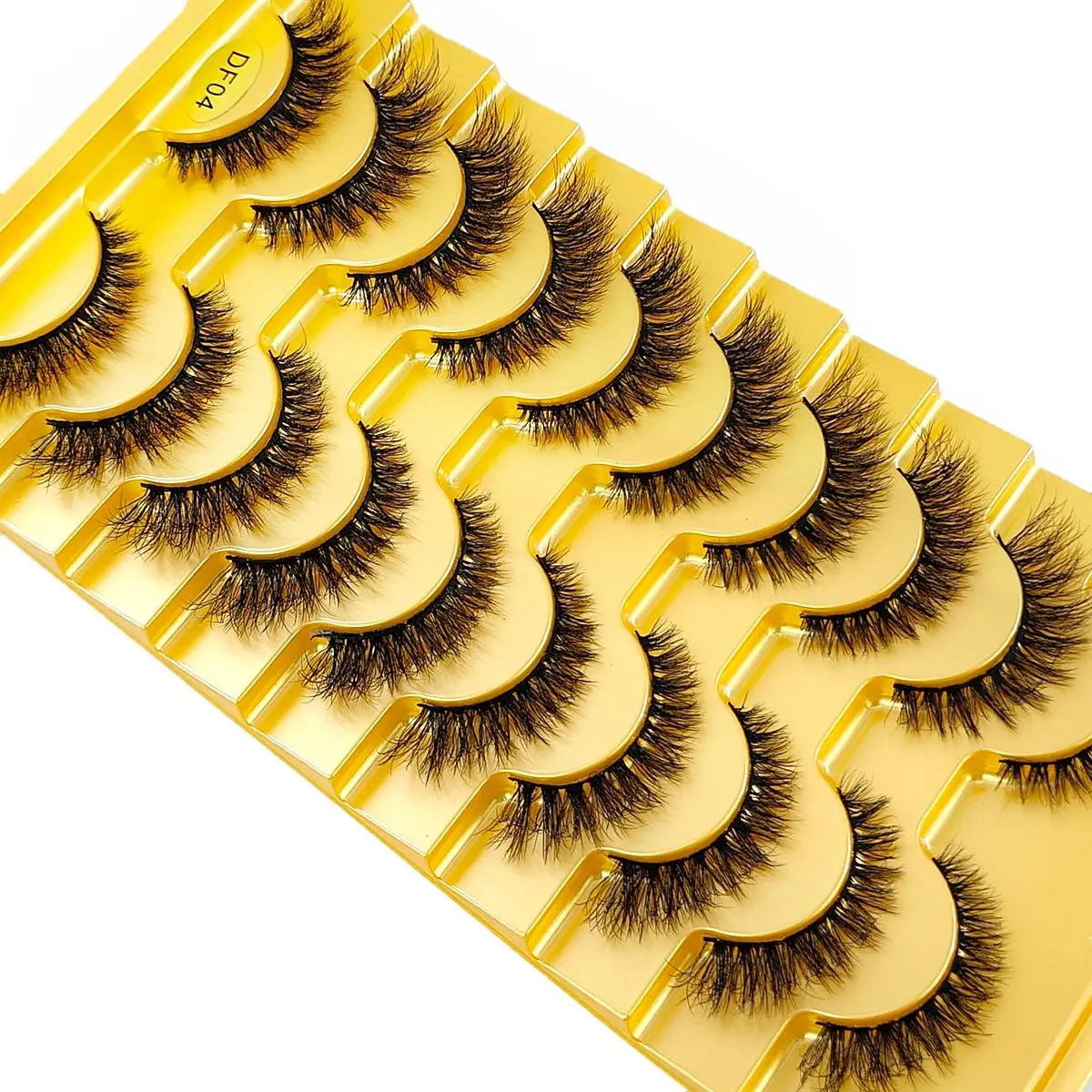 HBZGTLAD 10 Paar falsche Wimpern, Katzenauge, flauschige künstliche Nerzwimpern, dünne Wimpern, dramatische lange, dicke Volumen-Nerz-Falsche Wimpern – Detail 8