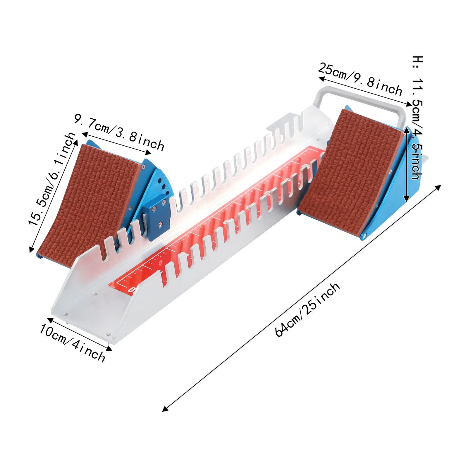 كتلة البداية، تعديل 6 زوايا، مسافة 0-50 سم، سبيكة ومطاط للتدريب على السبرينت على جميع المسارات للرياضيين والمدارس