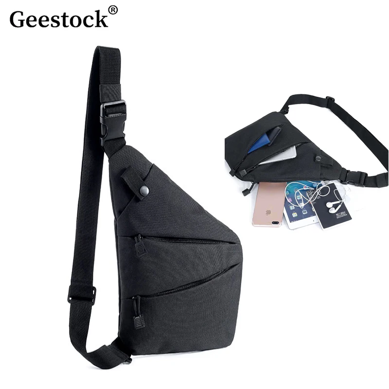 

Geestock Outdoor Chest Bag Large Capacity Travel Anti-Theft Waist Bag Shoulder Oxford Waterproof Crossbody Sports Storage Bag