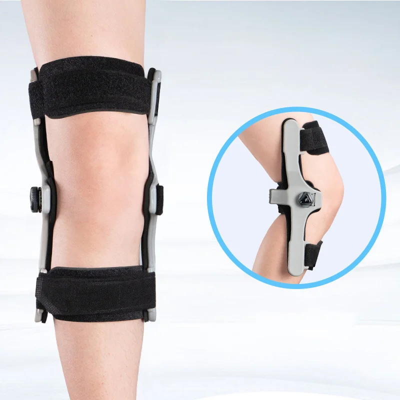 Knee hyperextension orthosis to correct knee hyperextension stroke, knee joint fixation brace, polio support