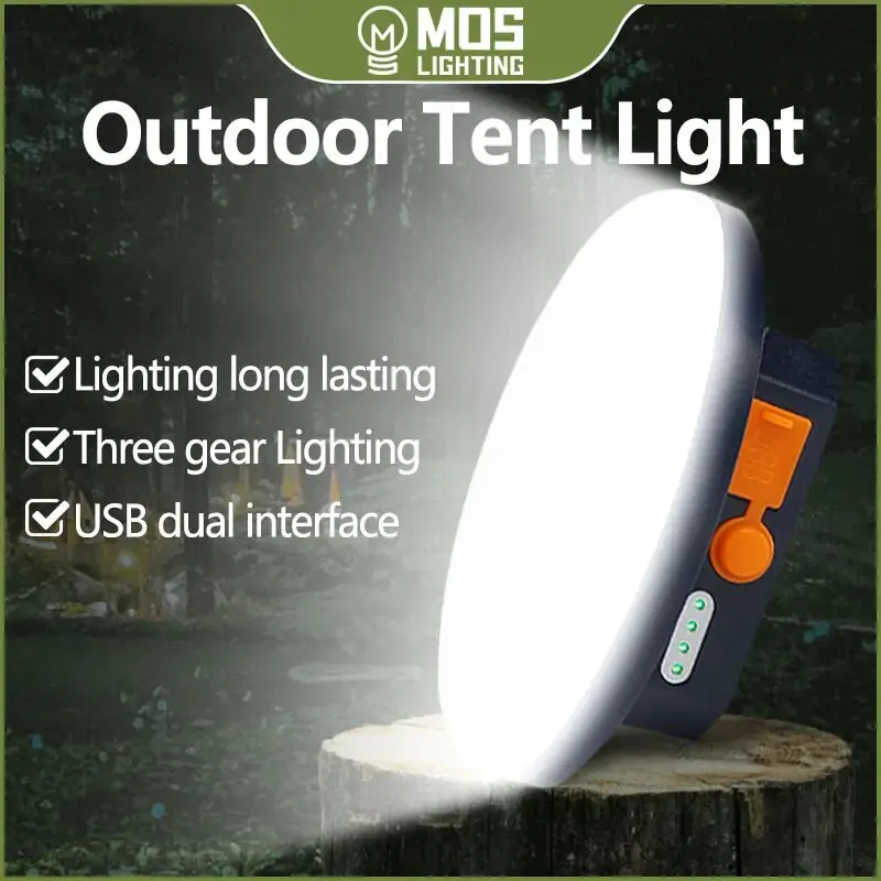 MOSLIGHTING Tent Light Rechargeable Lantern Portable Emergency Night Market Light Outdoor Camping Bulb Lamp Flashlight Home LED