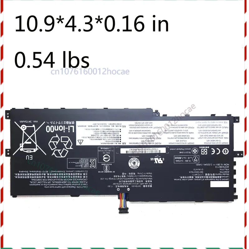 حقيقي الأصلي 54Wh L17C4P71 L17M4P71 L17M4P73 بطارية الكمبيوتر المحمول ل ثينك باد X1 اليوغا 2018 اليوغا الجيل 3 20LD000KCD #1