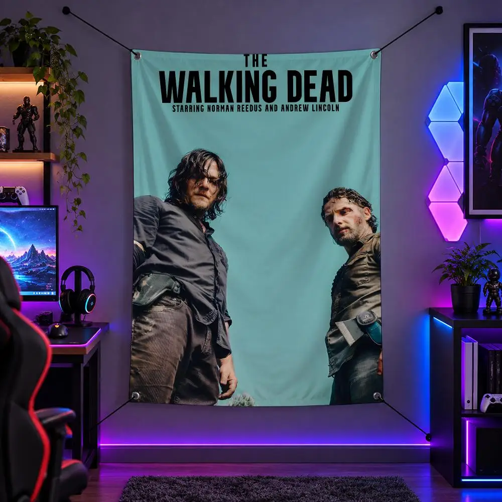 Series T-The Walking Dead Flags Vertical Wall Hanging for Bedroom Dorm Living Room Party Camping Gift Decoration