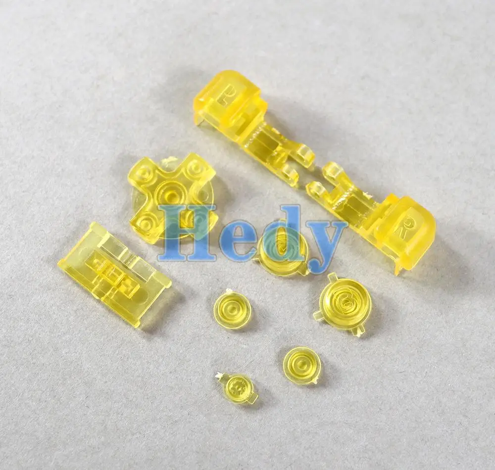 Set di chiavi per pulsanti di ricambio 2Set per GameBoy Advance SP GBA SP Set completo R L A B pulsanti d-pad tinta unita traslucido trasparente