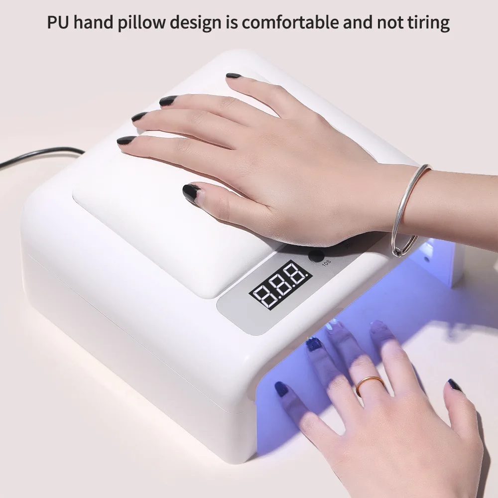 Foldable UV LED Nail Lamp and Nail Dryer with 72 LED Beads, High Power Fast Curing for Gel Nails